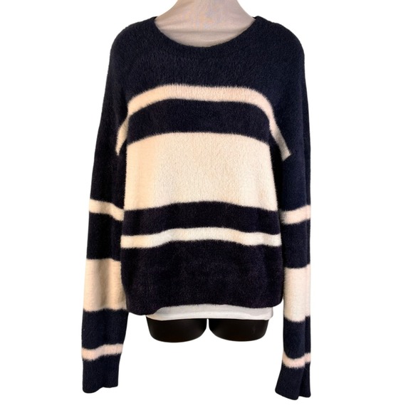 Arula Women's Sweater Multicolor Size 0X Crew Neck Long Sleeve Pullover Striped - Picture 2 of 14